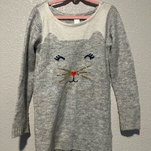 Carter's Gray Cat Face Sweater